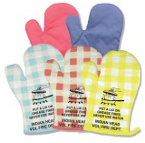 Oven Mitts - Plaid & Solid (Custom)